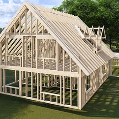 Holzrahmenbau CAD Planung zur Viualisierung und für den Abbund - 1