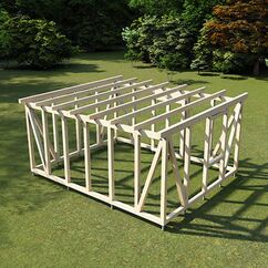 Gartenhaus CAD Planung zur Viualisierung und für den Abbund - 3