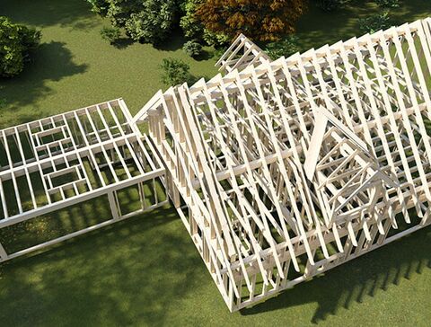 Holzrahmenbau CAD Planung zur Viualisierung und für den Abbund - 4