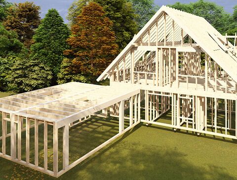 Holzrahmenbau CAD Planung zur Viualisierung und für den Abbund - 3