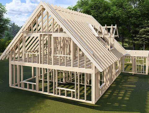 Holzrahmenbau CAD Planung zur Viualisierung und für den Abbund - 1