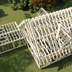 Holzrahmenbau CAD Planung zur Viualisierung und für den Abbund - 4