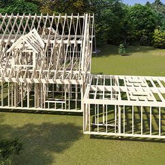 Holzrahmenbau CAD Planung zur Viualisierung und für den Abbund - 2