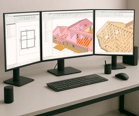 Arbeitsvorbereitung Holzbau CAD Arbeitsplatz